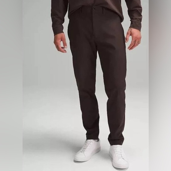 Lululemon Men's Slim-Tapered Heavy Twill Trouser in Espresso M5AYDS - Picture 2 of 15